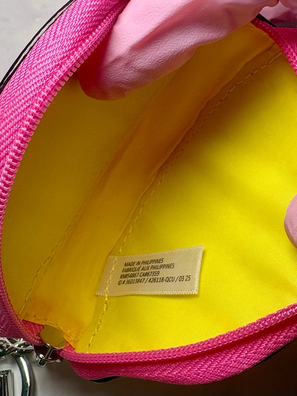 🍋 PINK Lemon-Shaped Zip Pouch Keychain Bag Charm NWT - Picture 4 of 12